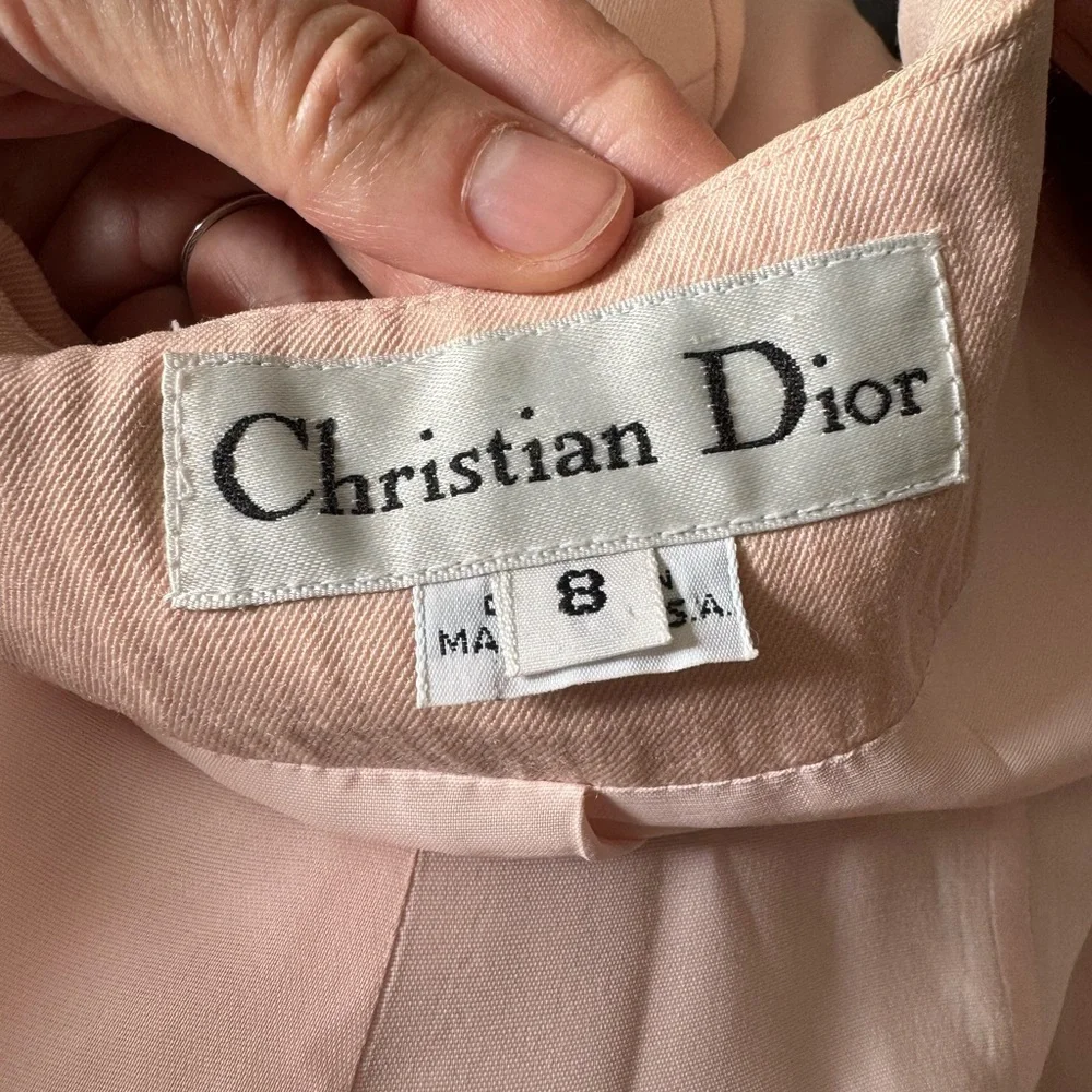 Vintage Christian Dior blush pink blazer